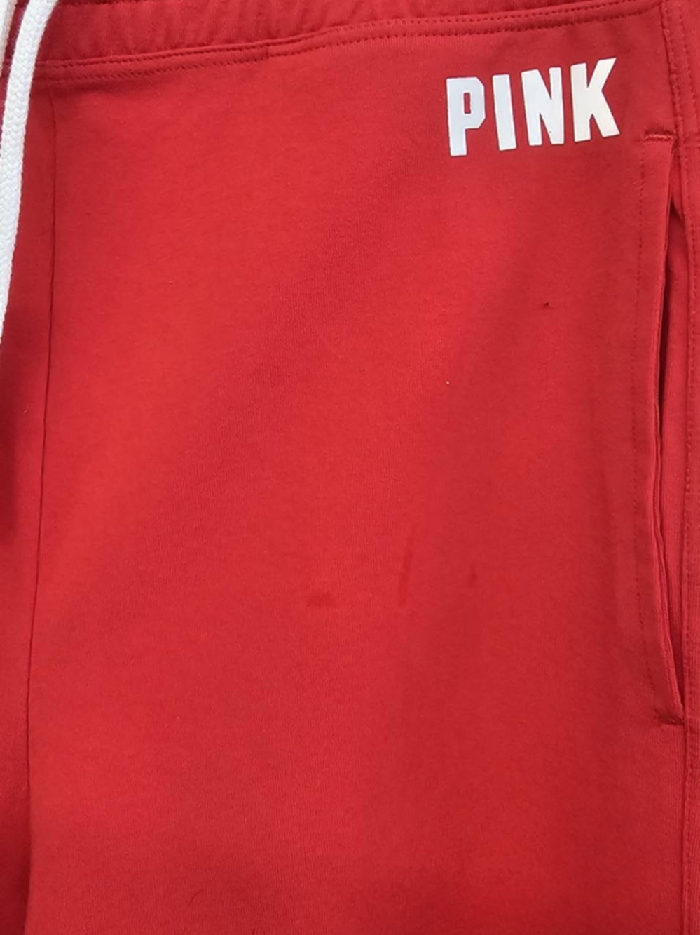 PINK Victoria's Secret Kids Red Jogger Sweatpants with White Logo